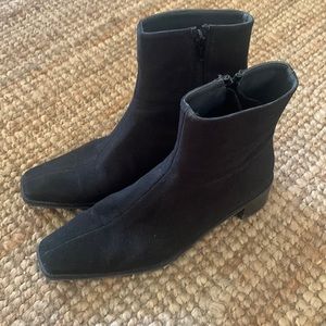 Stuart Weizmann square toe ankle boots